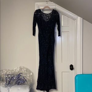 Navy Marina long formal dress.